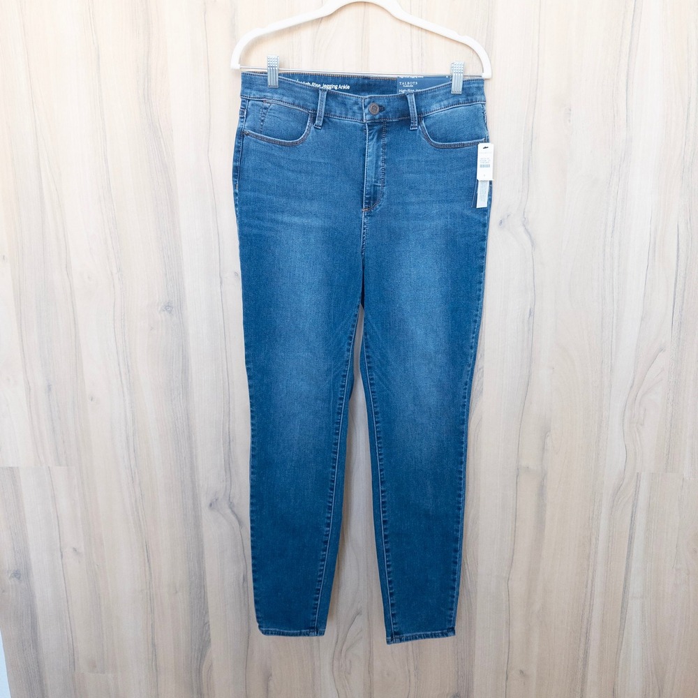 Talbots Womens Jeans 8 Blue High-Rise Jegging Ankle Skinny Leg Denim Stretch